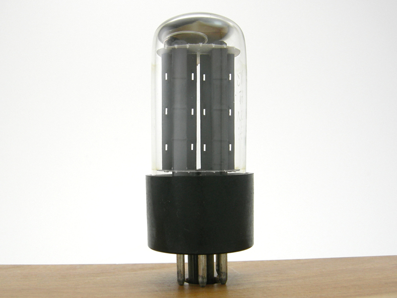 GE 5Y3GT ribbed gray plates