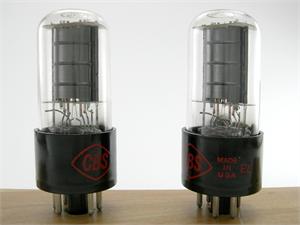 CBS 6V6GT - black plates, matched pair