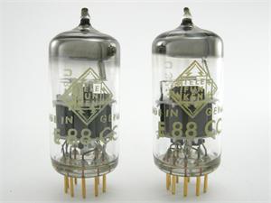 Telefunken E88CC / 6922 - gold pins, matched pair Telefunken E88CC / 6922 - gold pins, matched pair