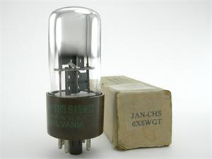 Sylvania JAN CHS 6X5WGT - brown base Sylvania JAN CHS 6X5WGT - brown base