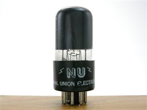 6SN7GT National Union - black glass, staggered black plates