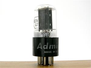 6SN7GT RCA made - staggered black plates, bottom getter