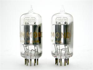 RCA 12AU7A - premium matched pair, clear tops, organ stock