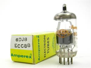 Amperex 6DJ8 / ECC88 - A-frame, dimpled disc getter, phono grade Amperex 6DJ8 / ECC88 - A-frame, dimpled disc getter, phono grade