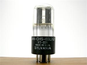 Sylvania 6SL7GT / VT-229 - black plates, bottom getter