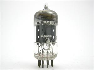 12AX7 / ECC83 Amperex Bugle Boy - large halo getter, tiny label