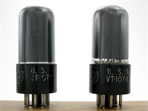 RCA VT-107-A / 6V6GT/G - gray glass, matched pair