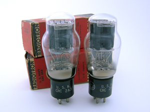 2A3 RCA U.S. Navy CRC Triode -- matched pair