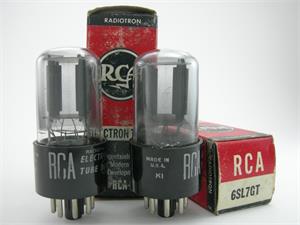 RCA 6SL7GT - gray glass, matched pair RCA 6SL7GT - gray glass, matched pair