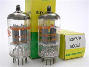 Amperex 12AX7 / ECC83 - dimple getter, matched pair Amperex 12AX7 / ECC83 - dimple getter, matched pair