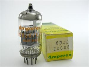 Amperex 6DJ8 / ECC88 - orange globe label Amperex 6DJ8 / ECC88 - orange globe label