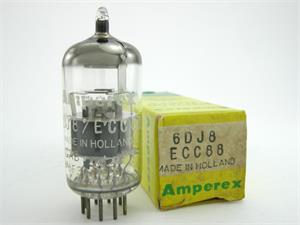 Amperex 6DJ8 / ECC88 - early white label, phono grade Amperex 6DJ8 / ECC88 - early white label, phono grade