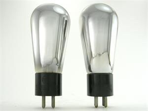 RCA UX-280 - premium matched pair, globe bottle, engraved base