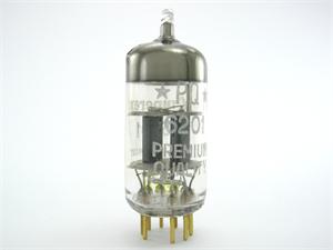 Valvo 6201 / ECC81 - Amperex PQ label, gold pins