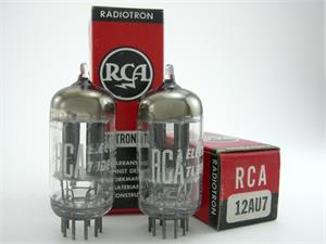 RCA 12AU7 - black plates, matched pair RCA 12AU7 - black plates, matched pair