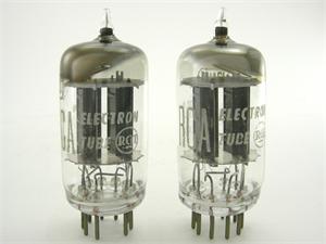 RCA 12AU7 - premium matched pair, black plates