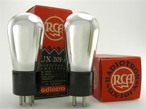 RCA Radiotron UX-201A / 01A triode - matched pair