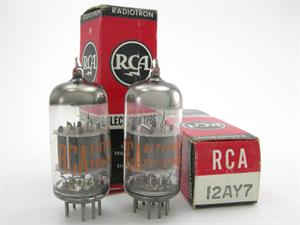 RCA 12AY7 - gray plates, matched pair RCA 12AY7 - gray plates, matched pair