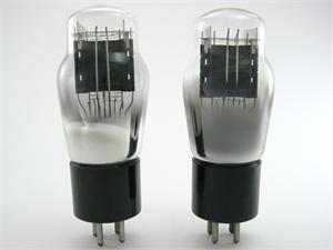 Philco 45 triode - matched pair, engraved bases