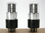 6SN7GT Sylvania - black t-plates, bottom getter, matched pair