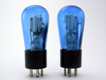 127 Arcturus Triode -- blue globe, matched pair