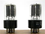 6SN7GTA GE - black plates, side getter, premium matched pair
